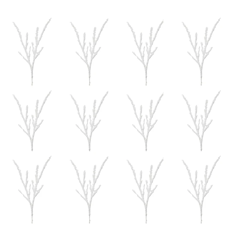 White Frosted Snow Branch, 12ct.