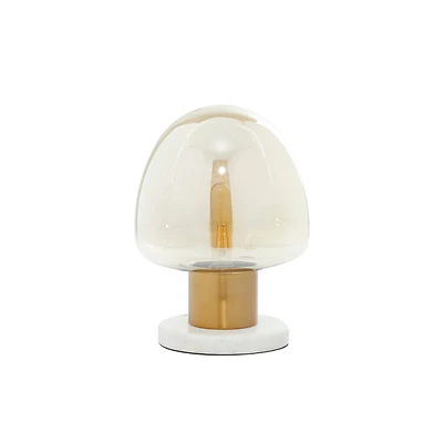14" Gold Metal Modern Table Lamp