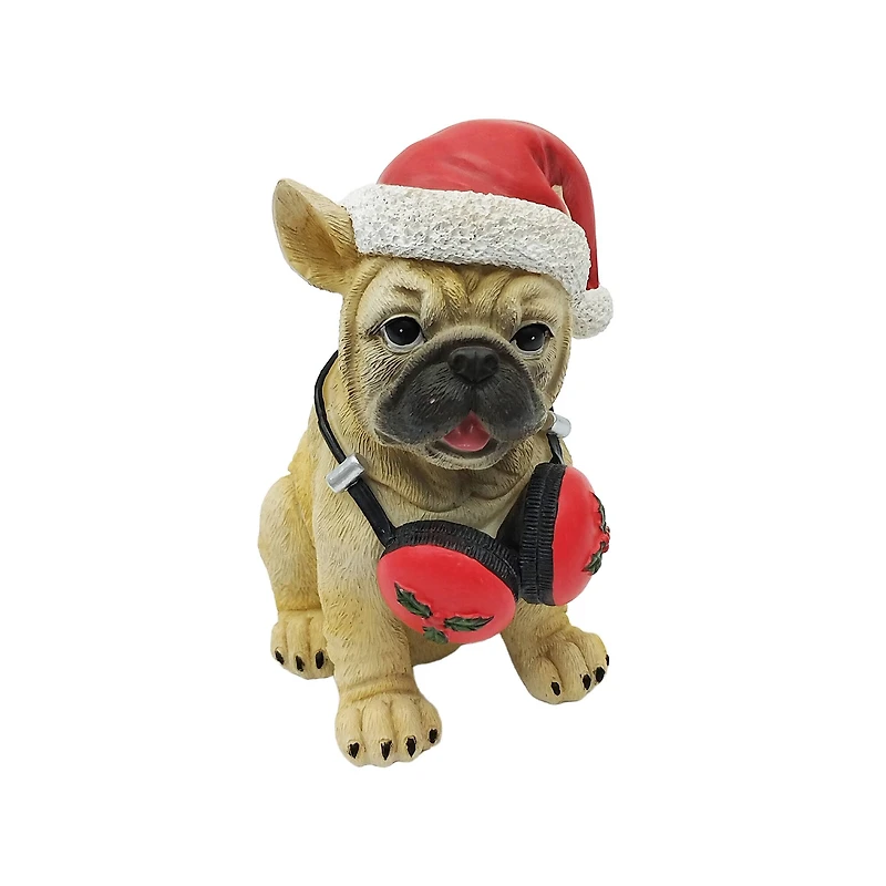 5.5" Bulldog in Santa Hat Tabletop Décor by Ashland®
