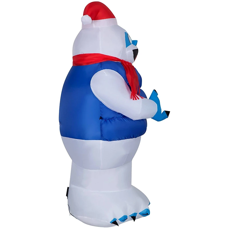 6.5ft. Airblown® Inflatable Christmas Bumble in Blue Puffer Vest