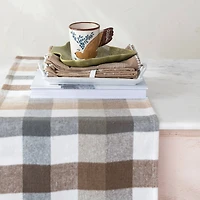 Hello Honey® 72" Plaid Brushed Cotton Flannel Table Runner with Fringe
