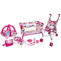 Lissi Dolls 11" Baby Doll Complete Nursey Play Set