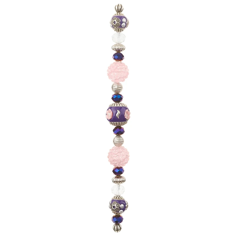 Clear & Purple Strung Beads By Bead Landing™