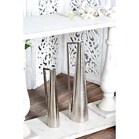 Silver Metal Glam Vase Set
