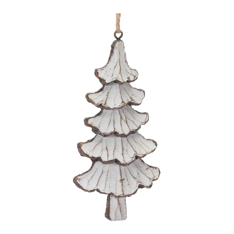 12ct. Carved Pine Tree Ornament