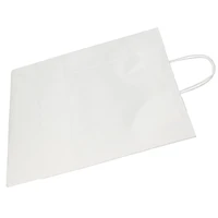 JAM Paper 15.5" White Kraft Solid Gift Bags, 100ct.