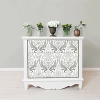 NuWallpaper Gray Nouveau Damask Peel & Stick Wallpaper