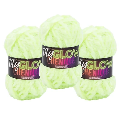 3 Pack Lion Brand® DIY Glow Chenille Yarn