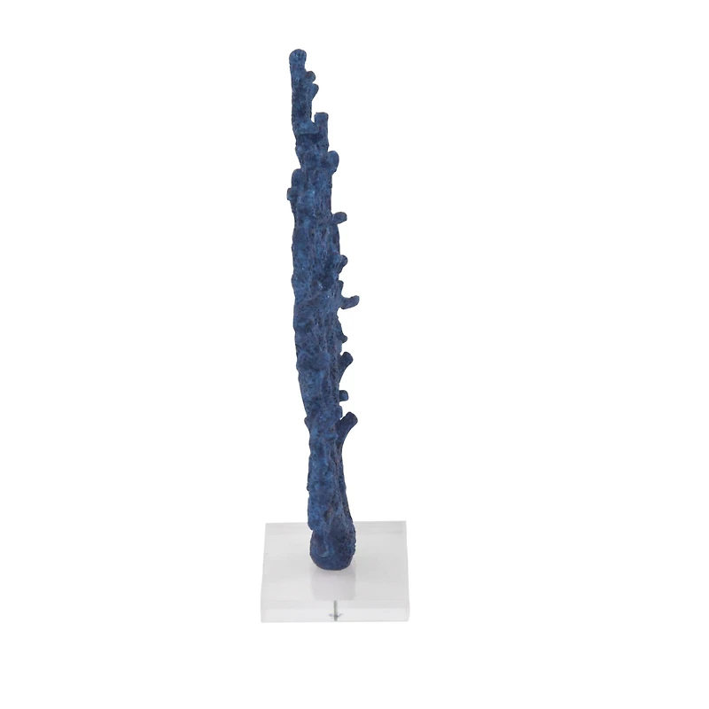 16" Blue Coastal Coral Sculpture