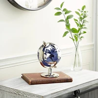 8" Blue Stainless Steel Contemporary Globe