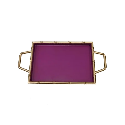 Pink & Gold Metal Tray by Ashland®