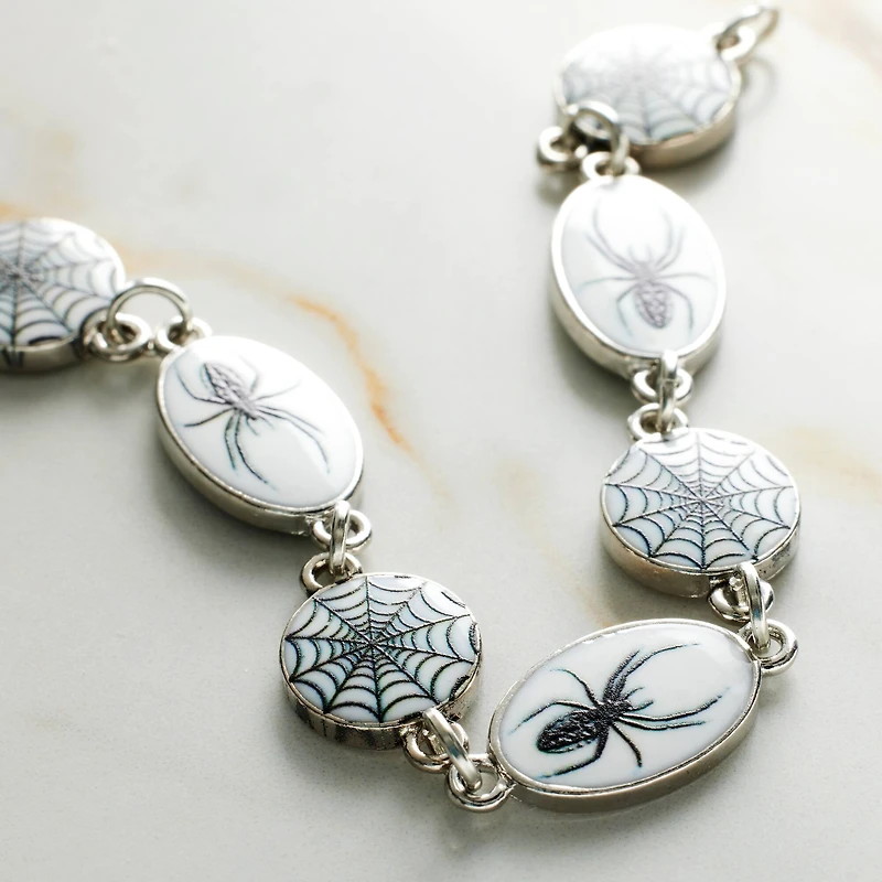 Rhodium Spider Print Metal Charms by Bead Landing™