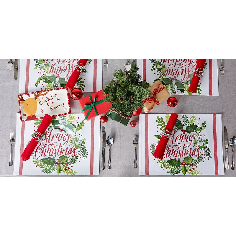 DII® Merry Christmas Print Placemats, 6ct.