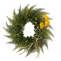 23" Fern & Calla Lily Wreath