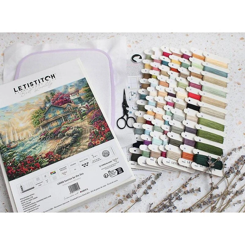 LetiStitch Sunrise by the Sea Counted Cross Stitch Kit