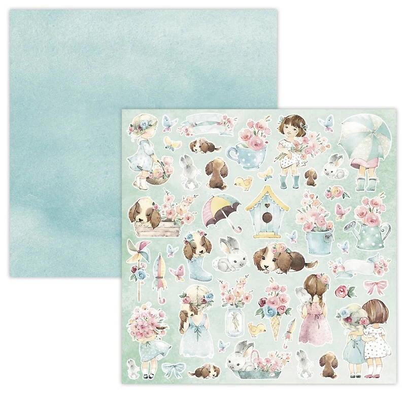 Studio Light Little Blossom Background Paper, 12" x 12"