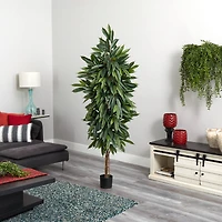 6.5ft. Potted Mango Artificial Tree