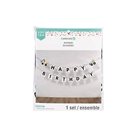 12 Pack: 5ft. White Happy Birthday Construction Banner Set by Celebrate It™