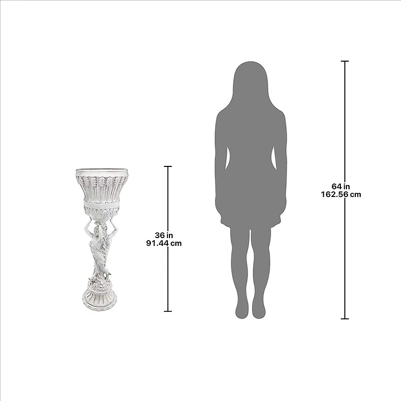 Design Toscano 3ft. Les Filles Joyeuses Neoclassical Pedestal Urn