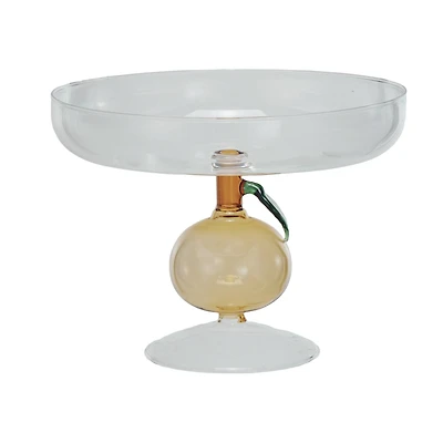 Hello Honey® 7.75" Citrus Charm Glass Food Pedestal
