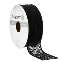 1" x 5yd. Black Mesh Ribbon by Celebrate It® Classic