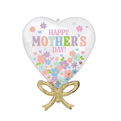 28" Happy Mother's Day Daisy Chain Bow Foil Balloon