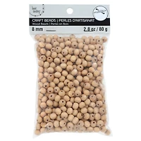8mm Natural Wood Round Craft Beads by Bead Landing™