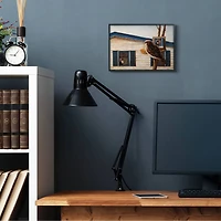 Stupell Industries Bird Paints Indoor Cat Painting Black Framed Wall Art