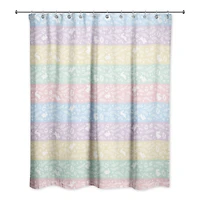 Botanical Bunny Stripes 71" x 74" Shower Curtain