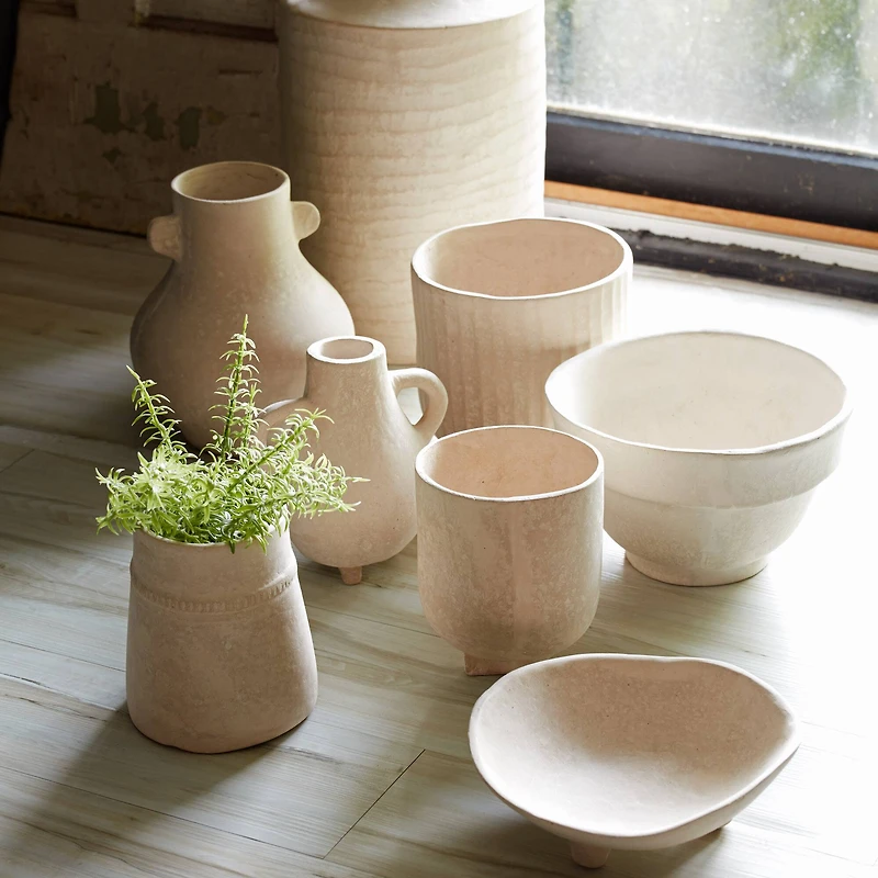 9.75" Recycled Paper Chalk Vase