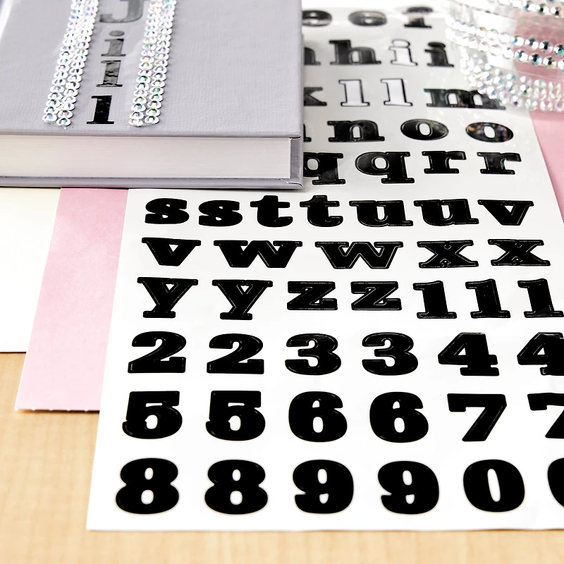 Black Small Font Alphabet Stickers by Recollections™