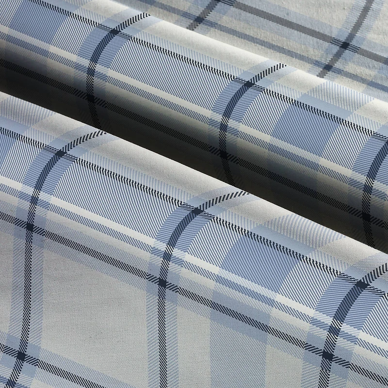 Springs Creative Modern Coastal Naomi Raffia Chambray Blue Fabric