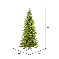 7.5ft. Pre-Lit Slim Balsam Spruce Artificial Christmas Tree, Warm White Dura-Lit® LED Lights