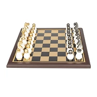 Gold Aluminum Contemporary Game Set