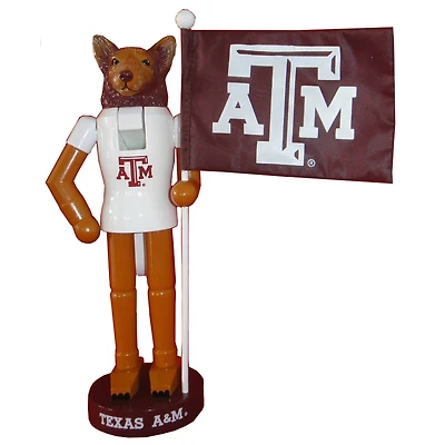 Santa's Workshop 12" Texas A&M Mascot & Flag Nutcracker