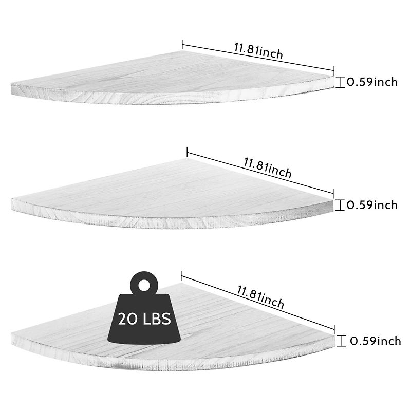 Floating Corner Shelves Set