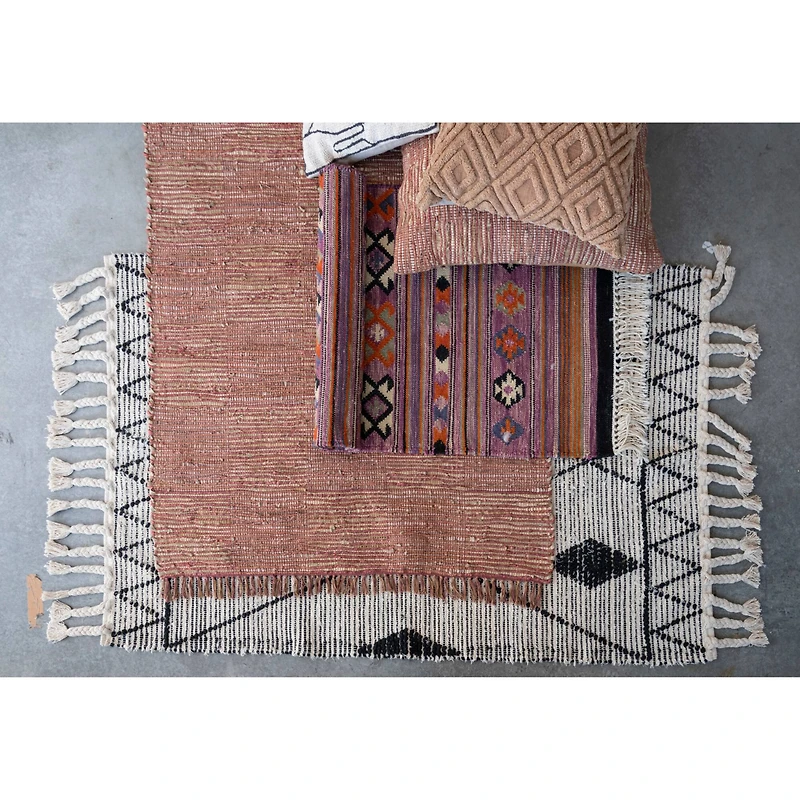 Hello Honey® Brown Tufted Diamond Pattern Cotton Throw Pillow