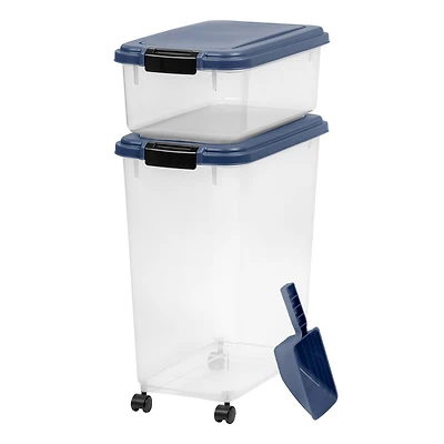 IRIS® Airtight Container Set with Blue Buckle Lid