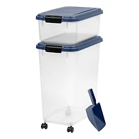 IRIS® Airtight Container Set with Blue Buckle Lid