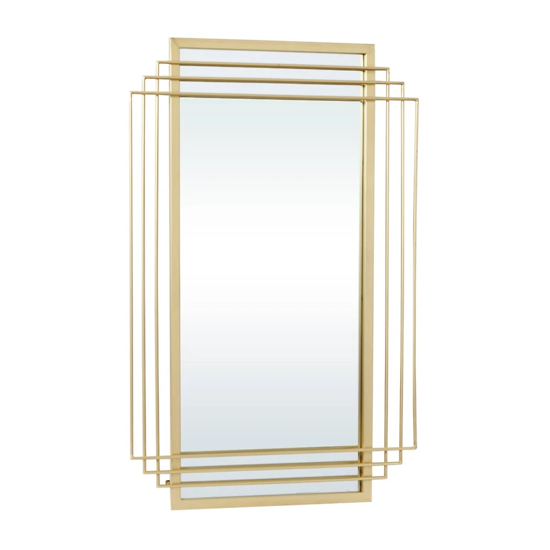CosmoLiving by Cosmopolitan Gold Glam Metal Wall Mirror