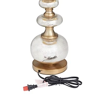 Gold Linen Transitional Buffet Lamp, 30" x 15" x 15"