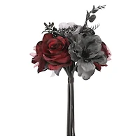 10" Red & Black Rose & Daisy Bouquet by Ashland®