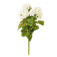 18" White Artificial Geranium Bush, 4ct.