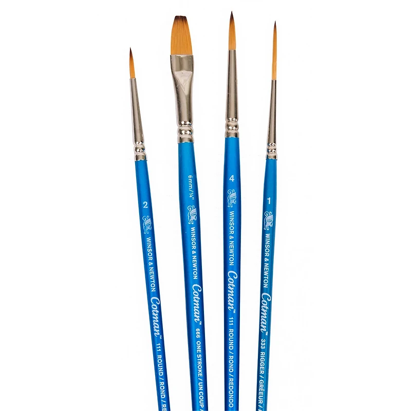 Winsor & Newton® Cotman® Short Handle Brush 4 Pack