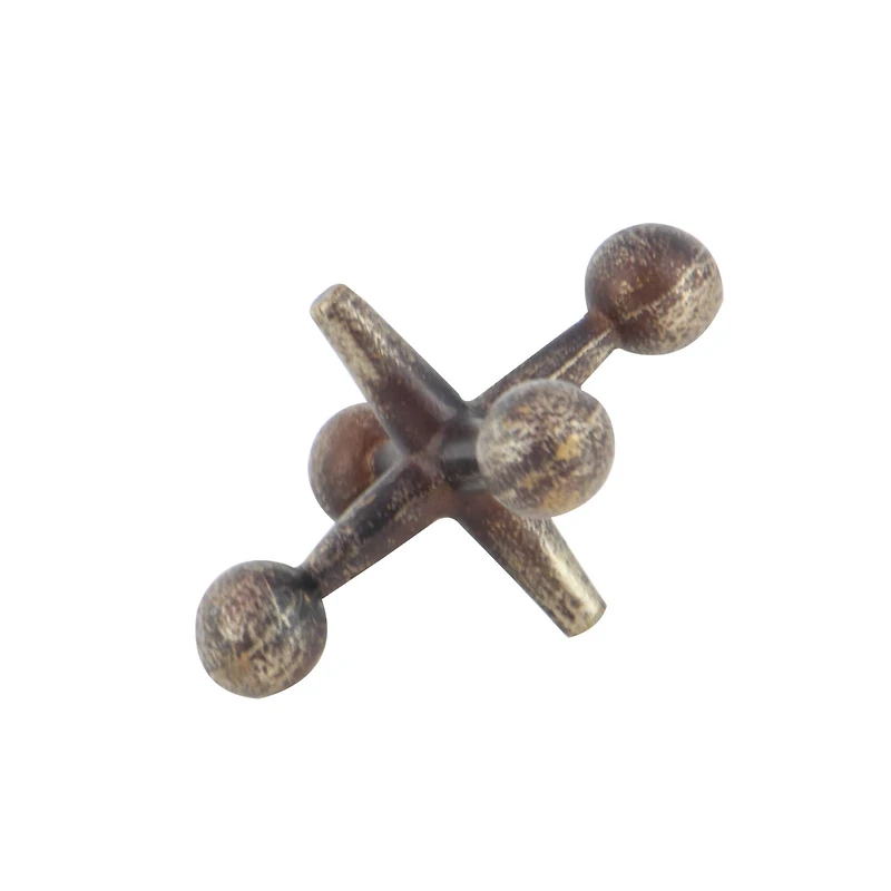 Gold Metal Modern Geometric Sculpture Set