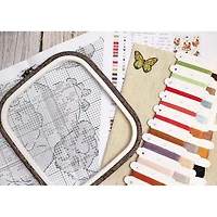 LetiStitch Pied Hens Counted Cross Stitch Kit