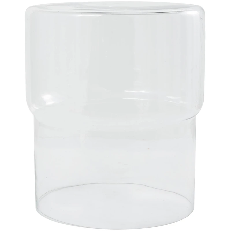 19" Glass Modern Accent Table