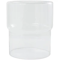 19" Glass Modern Accent Table