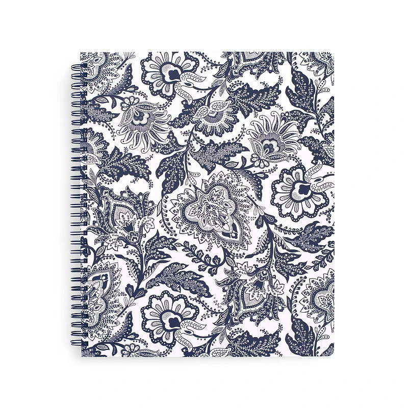 Vera Bradley® Java Navy & White Spiral Notebook with Pocket