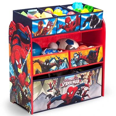 Spider-Man 6 Bin Design & Store Toy Organizer